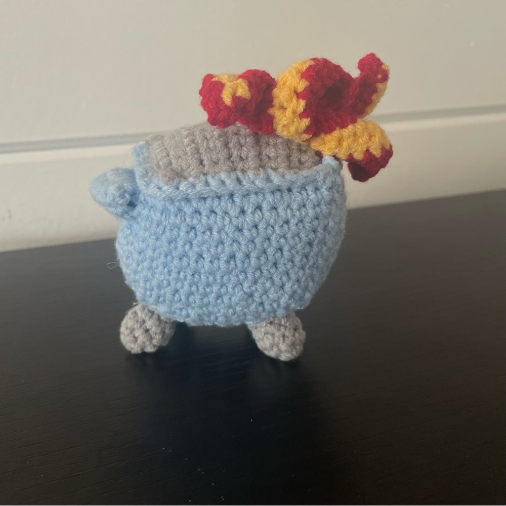 $5 DEALS Emotional Support Dumpster Fire Crocheted Plush Cute Funny Humor Gift - Picture 2 of 5